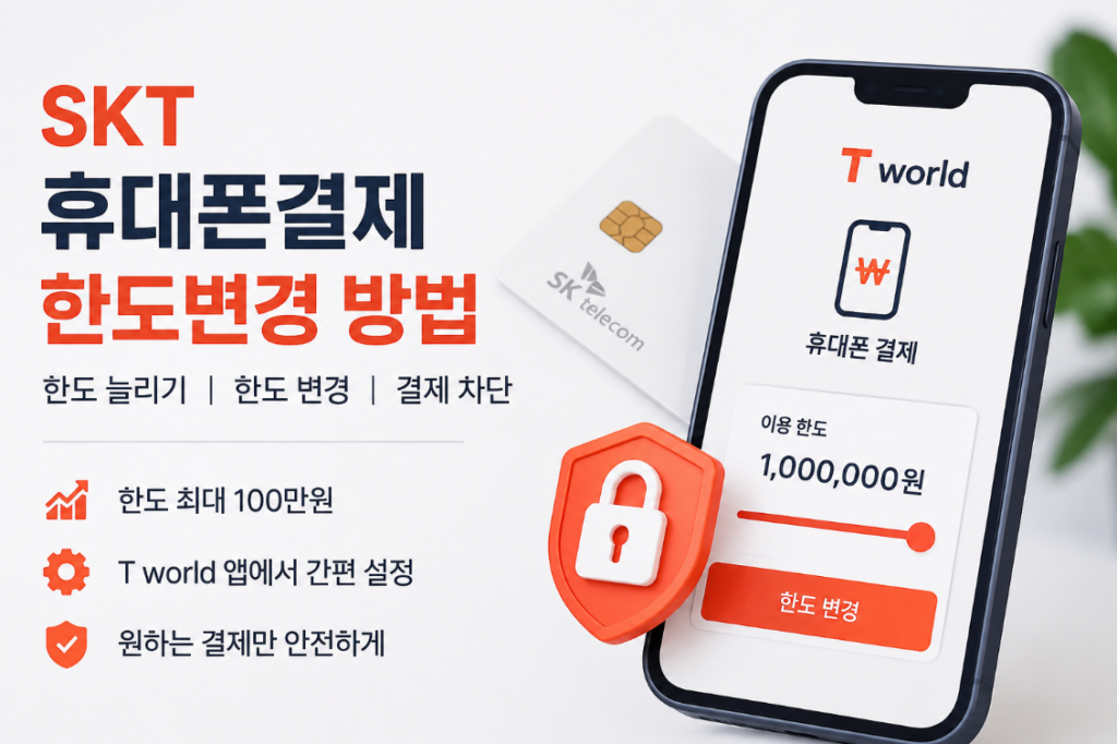 SK 휴대폰결제 한도변경