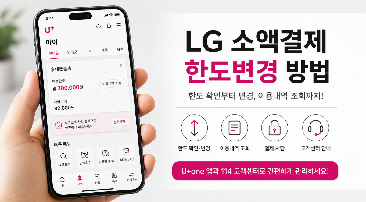 lg 소액결제 한도변경