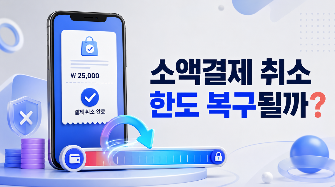 소액결제 취소 한도복구